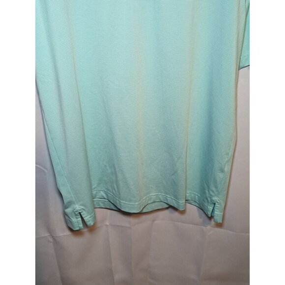Callaway Mens Size Medium Blue Pin Stripped Opti Dry Short Sleeve Polo Golf - Picture 6 of 12